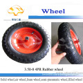 Pneumatic Rubber Wheel with Thin Axle 4pr (3.50-80)